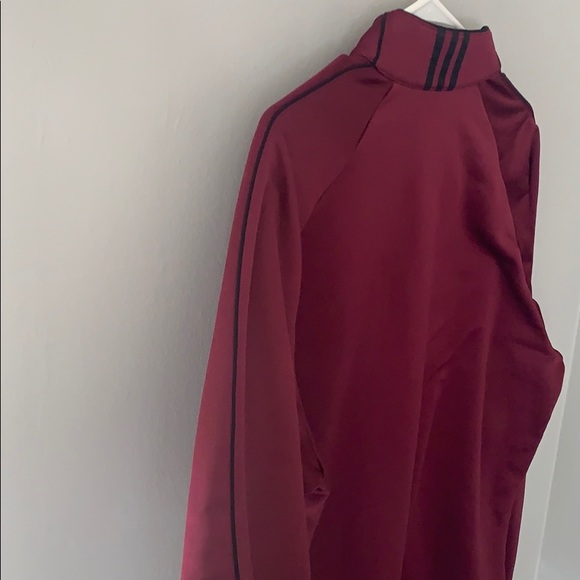 Adidas purple longsleeve quarter zip pullover L - Picture 4 of 6